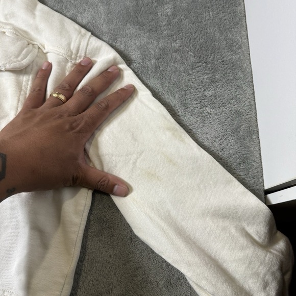 Free People FP Womens Travel‎ Saturday Crop Shirt Jacket Shacket Size M Ivory - Picture 2 of 9